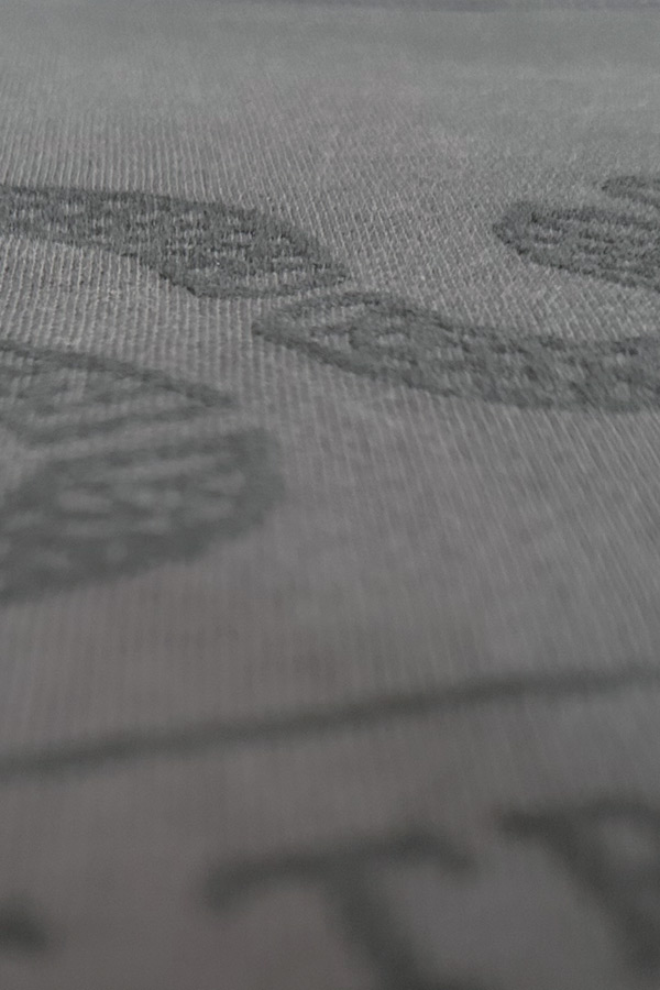 DTOM Phantom Grey Crewneck - Suede Print Detail