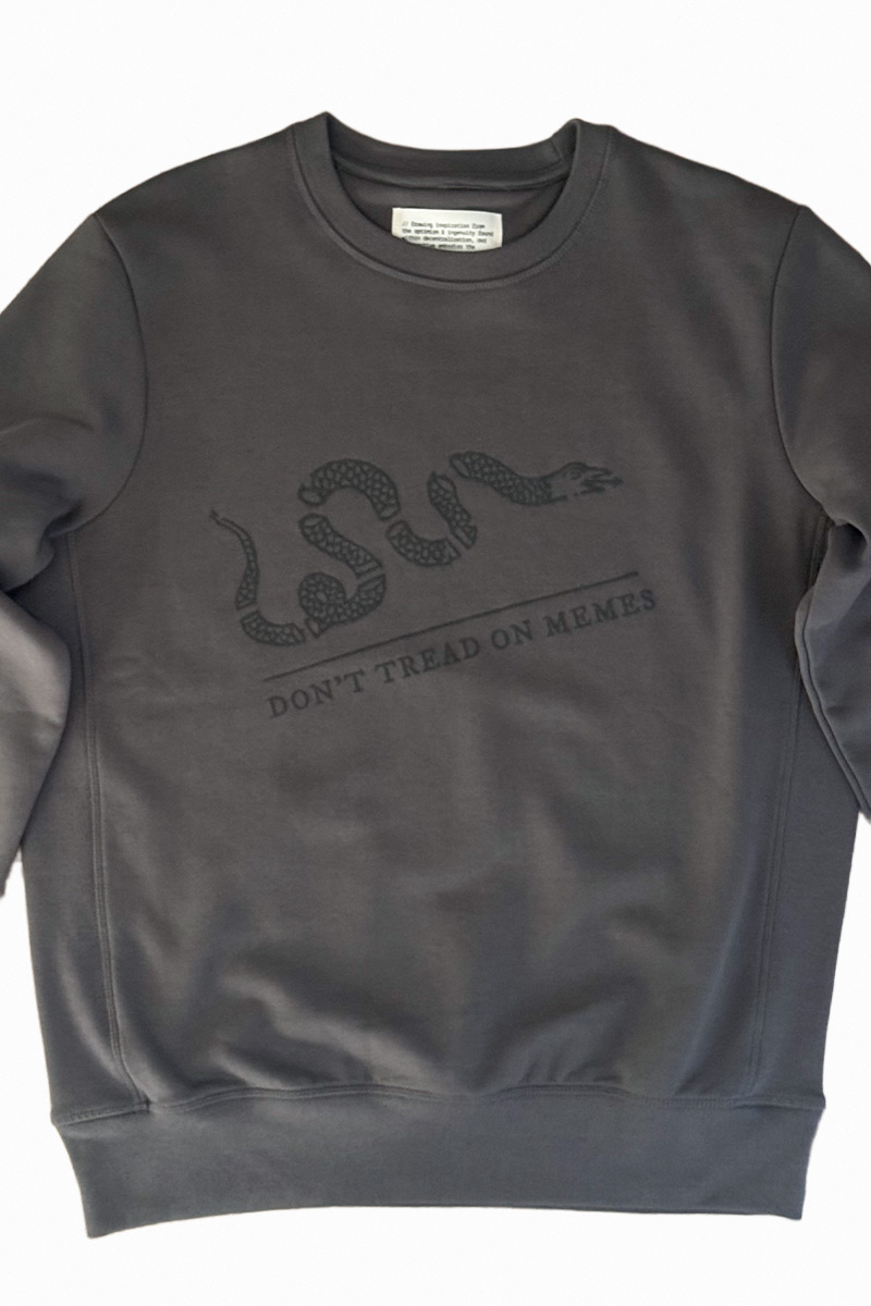 DTOM Phantom Grey Crewneck - Front View