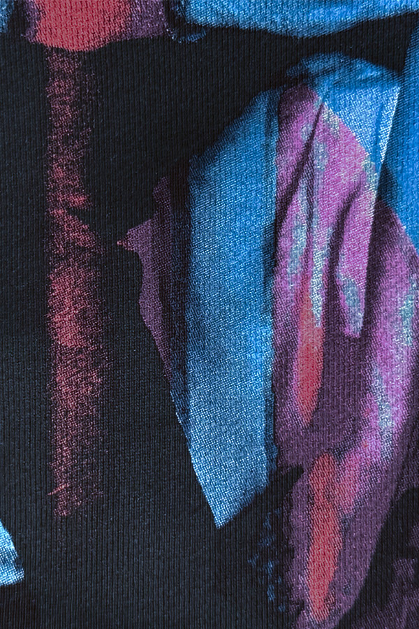 NODES Jet Black Terry Hoodie - Silkscreen Graphic Detail