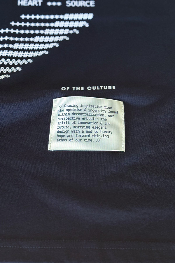 OPEN HEART Jet Black Cotton Tee - Back View